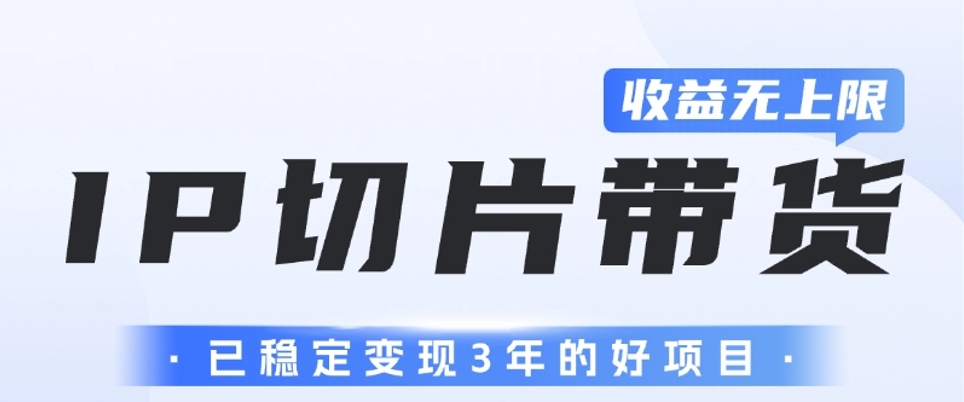 【IP切片带货】团队稳定变现3年，超级适合普通人-加成