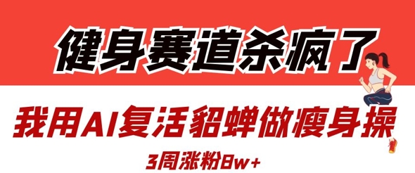 健身赛道杀疯了？我用AI复活貂蝉做瘦身操，3周涨粉8W-加成
