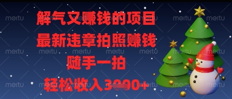 解气又挣钱的项目，最新违章拍照挣钱，随手一拍，轻松收入多张【揭秘】-加成