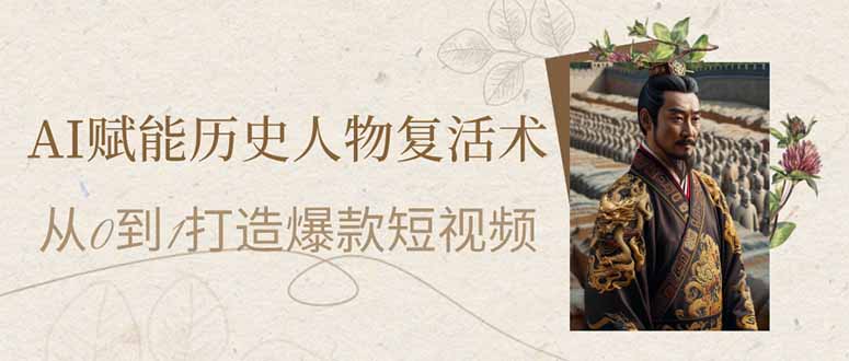 （14311期）AI赋能历史人物复活术：从0到1打造爆款短视频-加成