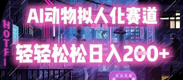 AI动物拟人化赛道，轻轻松松日入2张-加成