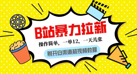B站暴力拉新：一单12，一天几张，0门槛拉新(附渠道和教程)-加成