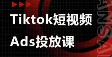 Ads视频投放课，tiktok短视频广告投放课-加成