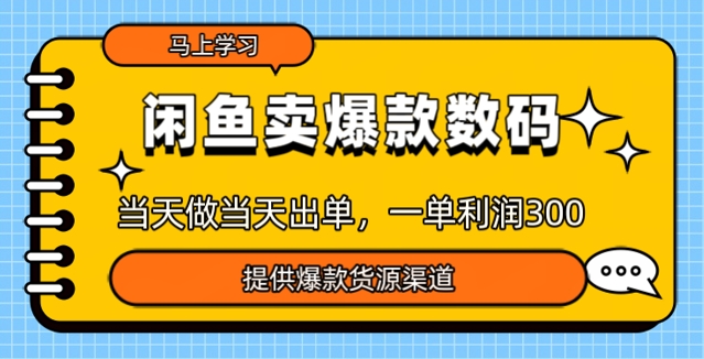 闲鱼卖爆款货源，当天做当天出单，一单利润3张-加成