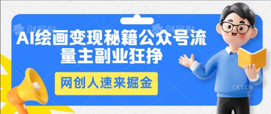 AI绘画变现秘籍：公众号流量主副业狂挣，网创人速来掘金-加成