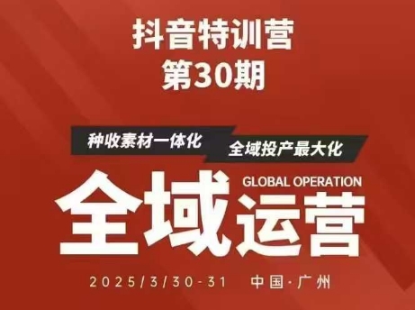 抖音特训营第30期线下培训资料，没有录音视频，正版整理的脑图资料及学员总结核心点-加成
