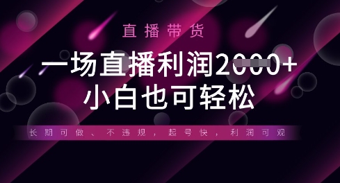 半无人直播带货，一场利润数张，适合所有平台玩法，小白也可轻松-加成